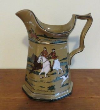 Deldare ware buffalo pottery pitcher fox hunt 1909 2