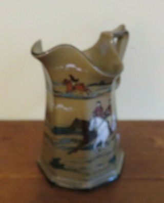 Deldare ware buffalo pottery pitcher fox hunt 1909 3