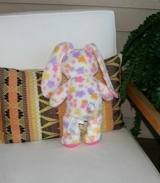 Build A Bear Plush Pastel Flower Easter Bunny Rabbit with Pink Polka Dot Ears 3