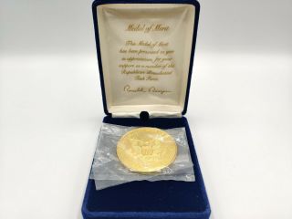 Ronald Reagan " Republican Presidential Task Force " Commemorative Medal Of Merit