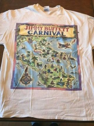 Jimmy Buffett Vintage Xl Shirt Carnival Tour 1998
