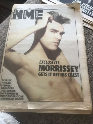 Morrissey - Front Page Of Nme 13 February 1988.  Will Look Great Framed.