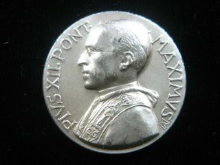 Vatican City Pope Pius Xii 1939 1958 25mm High Relief 56 Medal Medallion