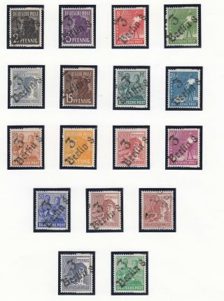 Germany Russian Zone 1948,  Berlin Local Overprints,  Mh,  17 Stamps