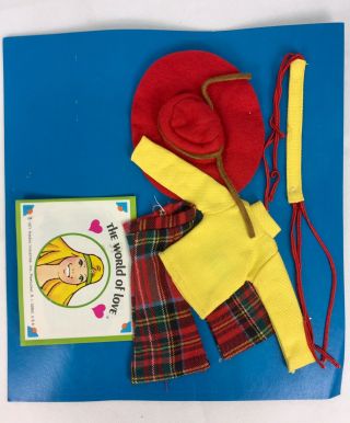 Hasbro Doll Outfit The Gaucho World Of Love Shirt Hat Belt Clothes 1970s Hippie