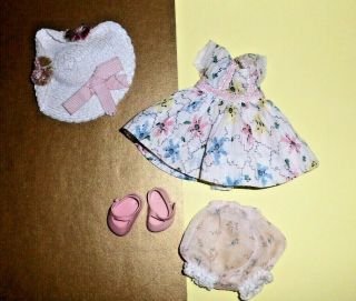 Vintage Ginger Cosmopolitan Doll Clothes Floral Dress Outfit 1950s Clone Ginny