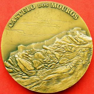 Architecture Monument Castle Of Mouros Sintra Big Bronze Medal By Berardo