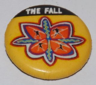 Vintage 25mm Badge Pin The Fall Post Punk Rock Button Mark E Smith Old Band