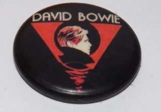 Vintage Badge Pin David Bowie Rock Music Pop Ziggy Stardust Starman Orn Old Band