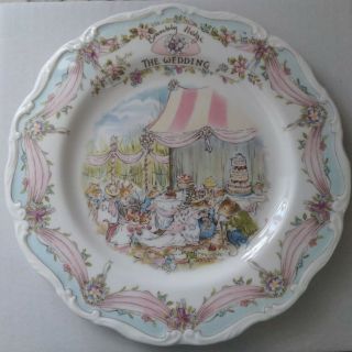 1987 Royal Doulton England Brambly Hedge 1 Porcelain The Wedding 8 " D Plate