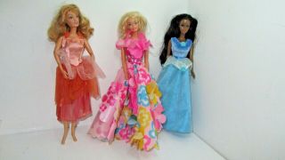Lovely Selection Of Vintage Barbie Doll & Dresses Moving Eyes (d3)