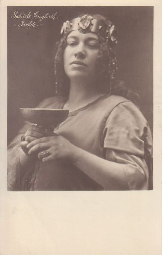 Opera Photo/postcard Opera Singer Gabriele Englerth Munich Soprano As Isolde