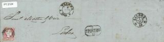 Portugal ✱ 1858 Folded Letter - Cover ✱ Vianna To Lisboa Via Porto