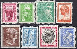 Greece 1958 - 60 Ancient Greek Art Iii Set Mnh Signed Upon Request