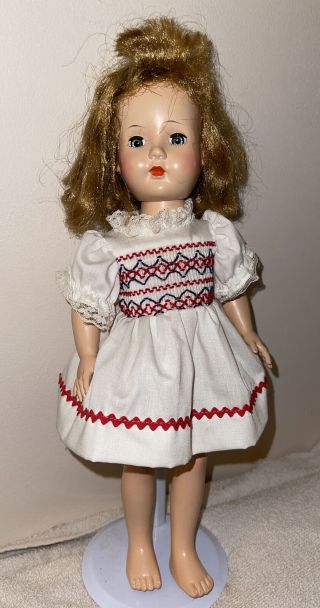 Vintage 14” Effanbee Hard Plastic Walker Doll