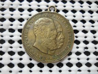 Friedrich & Wilhelm The 2 Kaisers German Pendant Medal To Usa