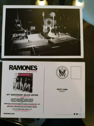The Ramones Promo Postcard For Rocket To Russia 40th Anniversary Deluxe Edition