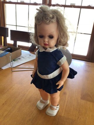 1950s Tiny Terri Lee Doll Blue Dress