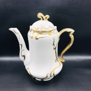 Antique Prov Saxe ES Germany Porcelain Tea Set Teapot Creamer Sugar Bowl 2