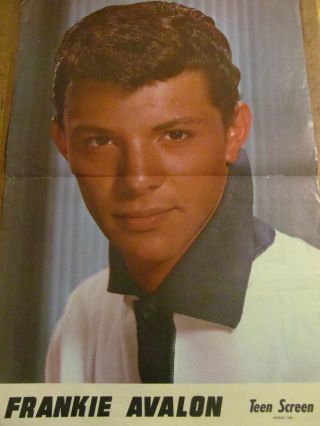 Frankie Avalon,  Two Page Vintage Centerfold Poster