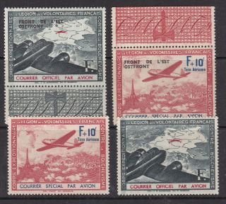 France^^^1941 Legion French Volonteers Against Bolchevisme Mnh/mh Set@ 253f