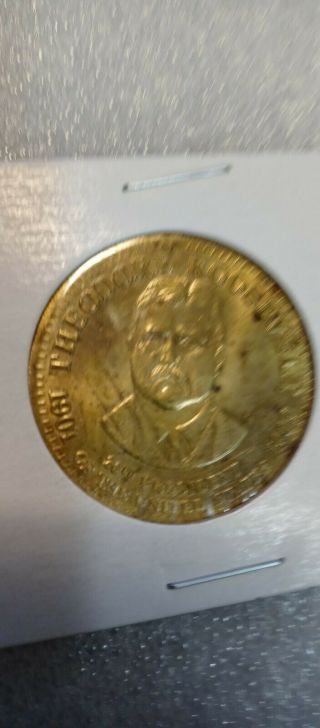 Theodore Roosevelt 26th President Of Us 1901 - 1909 / Commemorative Medallion Coin