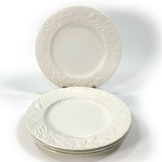 Set Of 4 Mikasa English Countryside White Dp900 Pattern 11 Inch Dinner Plates