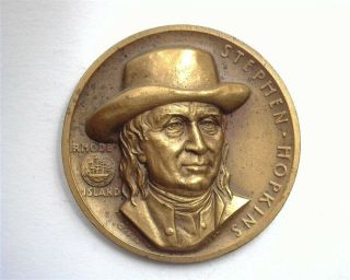 Rhode Island Medallic Art Co.  Stephen Hopkins Gem Unc 22.  4g 32.  47mm