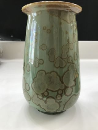 2007 Ray West California Studio Art Pottery Vase Crystalline Glaze