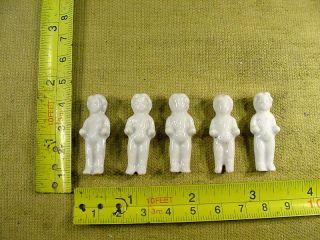 5 X Excavated Vintage Victorian Frozen Charlotte Doll Size 1.  3 " Age1860 15721