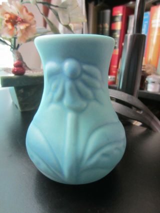 Vintage Van Briggle Art Pottery Colorado Springs Turquoise Blue Vase