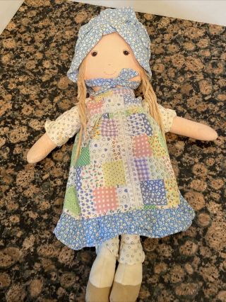 Vintage 16 " 1974 Knickerbocker Holly Hobbie Classic Plush Toy Doll