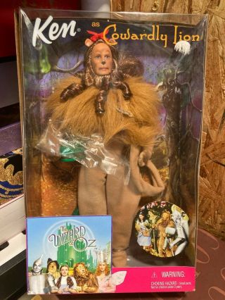 Wizard Of Oz Barbie - Ken As Cowardly Lion - Nrfb - 25814