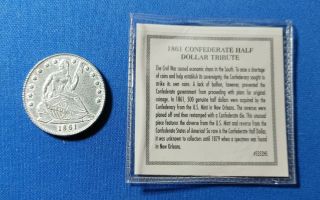 1861 Confederate States Of America Half Dollar Coin Token Fantasy Csa