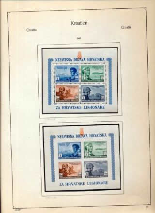 Croatia 1943/44 Sheets Imperf Perf Mnh Mh (60,  Items) Ns231