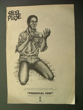 1978 - Steel Pulse - Prodigal Son - Poster Size Full Page Press Advert