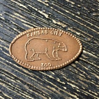 Kansas city zoo polar bear Copper Pressed smashed elongated penny B511 2