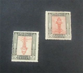 Nystamps Italian Libya Stamp 23,  23a Og H $54 Center Inverted Error F5x2886