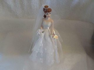 Enesco Barbie Porcelain Musical Figurine Music Box Wedding Day 1959