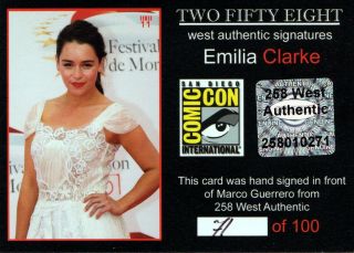 EMILIA CLARKE SIGNED GAME OF THRONES LTD ED AUTOGRAPH CARD ONLY 100 MADE 2