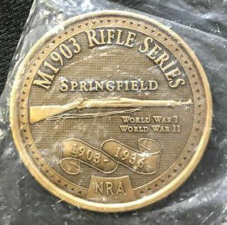 M1903 Rifle Series Winchester Rifle Nra Bronze Medallion In Wrap