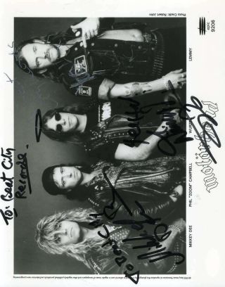 Motorhead Lemmy Kilmister,  3 Jsa Hand Signed 8x10 Photo Autograph