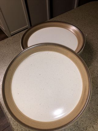 4 Mikasa Stoneware Buckskin Dinner Plates Potter 