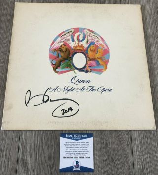 Brian May Signed Queen A Night At The Opera Vinyl Album Wproof & Beckett Bas