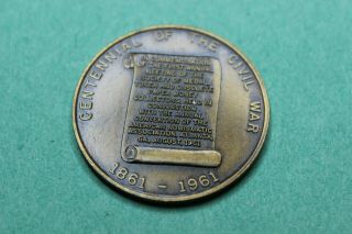 1961 - Token - Medal - Centennial Of The Civil War - Confederate States Of America