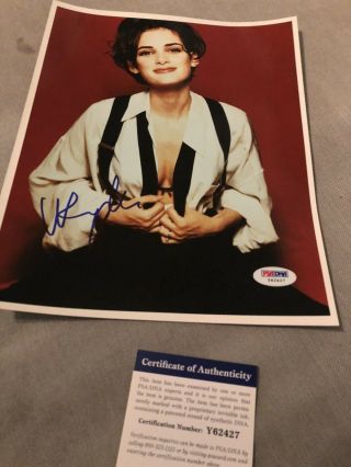 Autographed Winona Ryder 8x10 Photo Psa Certified Signed Sexy Pose