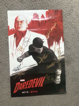 Nycc 2018 Exclusive Marvel Cast Signed Netflix Daredevil Poster