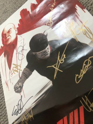 NYCC 2018 EXCLUSIVE Marvel CAST SIGNED Netflix Daredevil Poster 2