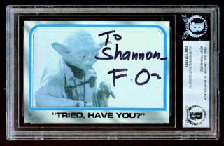 Frank Oz 241 Signed Autograph Auto 1980 Empire Strikes Back Star Wars Card Bas