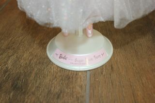 Vtg 1997 Sugar Plum Fairy Nutcracker Ballet Barbie Stand Crown Toe Shoes Gown 3